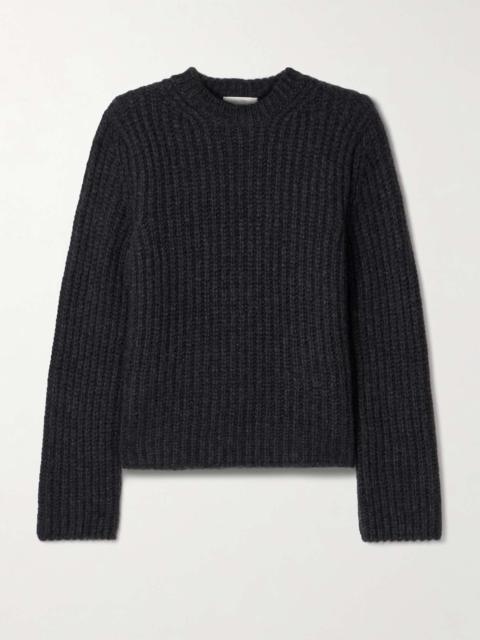 The Row Idli ribbed cashmere and silk-blend sweater Anthracite
