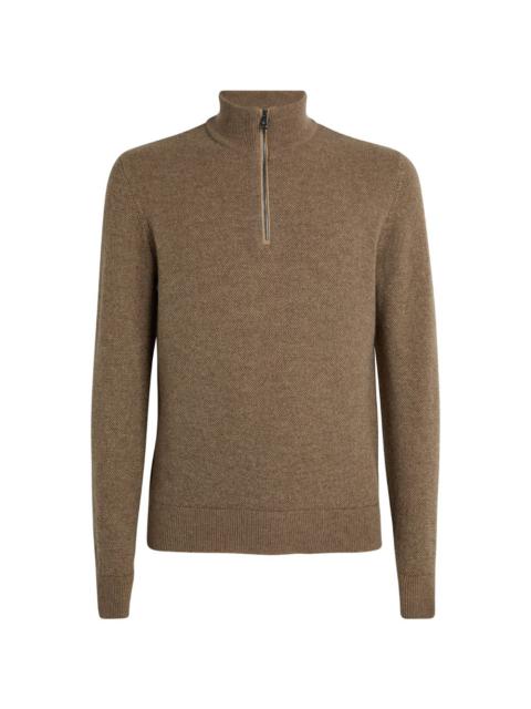 Ralph Lauren Cashmere Half-Zip Sweater