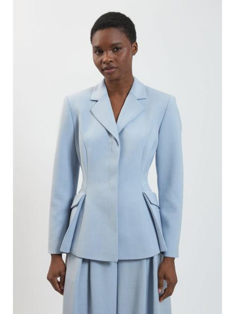 KAREN MILLEN Polished Seam Detail Cinched Blazer Jacket