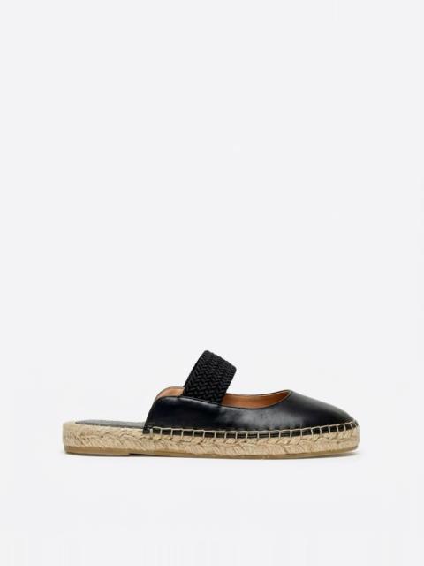 MALONE SOULIERS Siena Black Leather Flat Mules