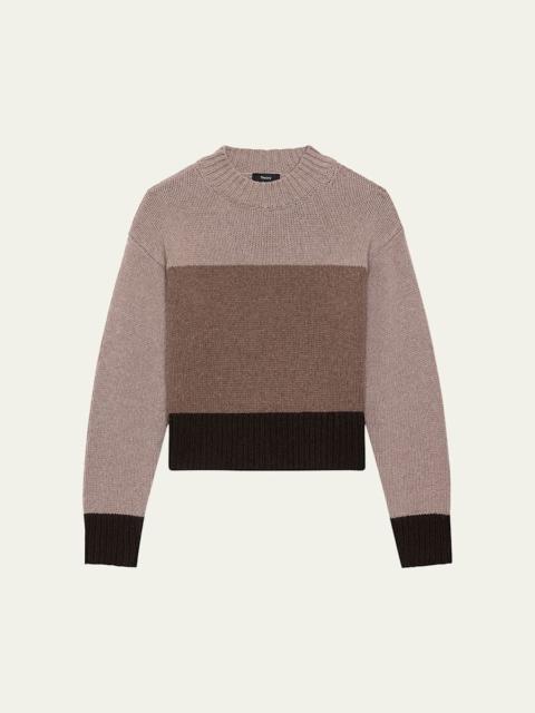 Theory Color-Block Crewneck Sweater