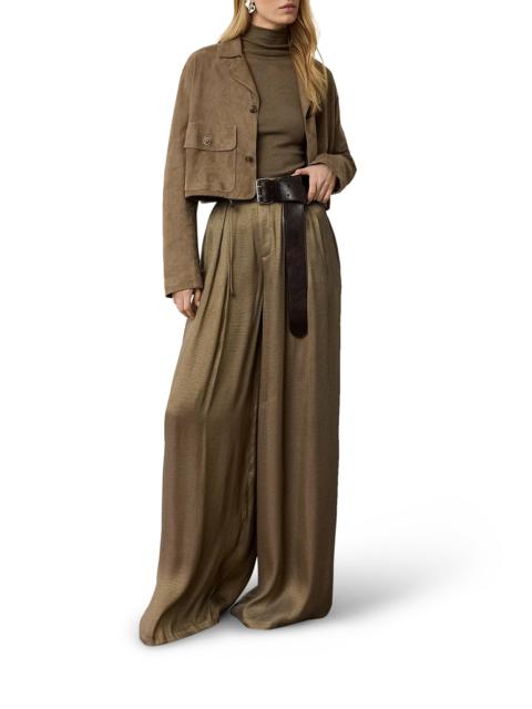 Ralph Lauren GREER LAMÉ PLEATED TROUSERS