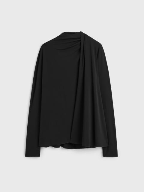 TOTEME Asymmetric draped blouse black