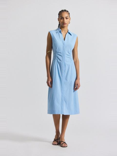 DEREK LAM 10 CROSBY NERA RUCHED BUTTON DOWN DRESS