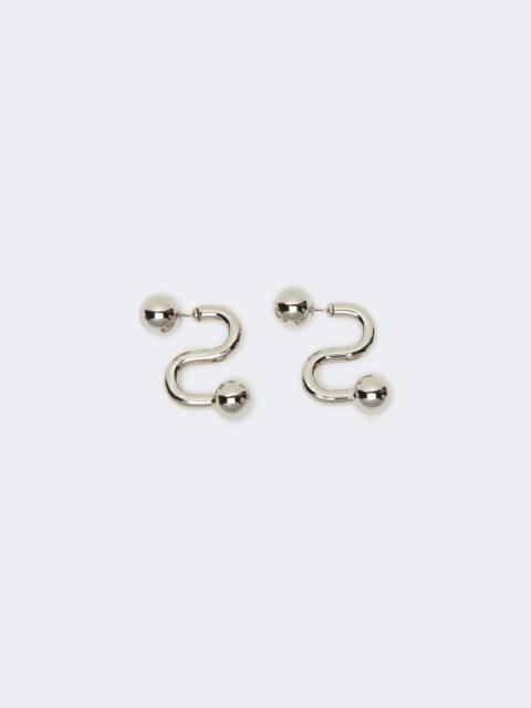 Sportmax BENDA Metallic earrings - SILVER