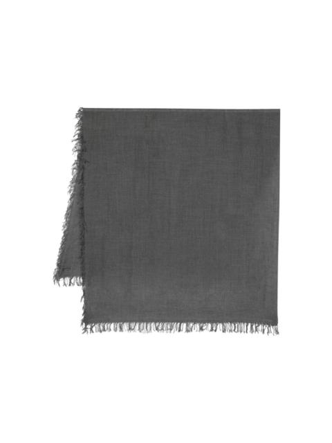 Faliero Sarti Cashmere/Silk Woods Print Scarf Black/Grey