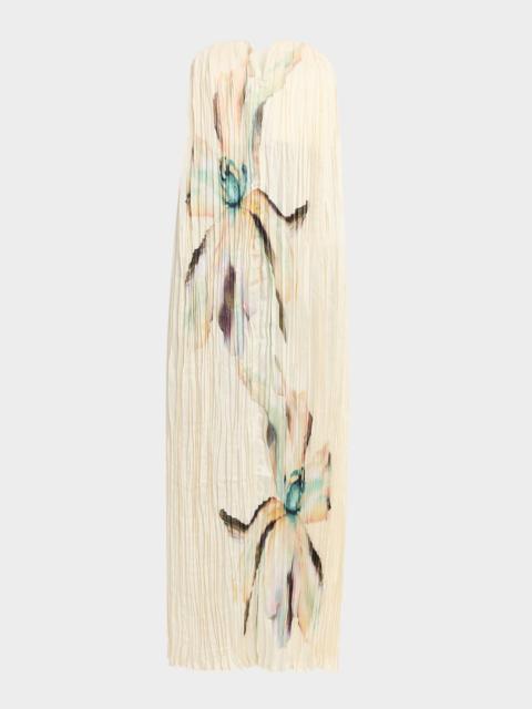 SIGNIFICANT OTHER Lilian Floral Pleated Strapless Maxi Dress