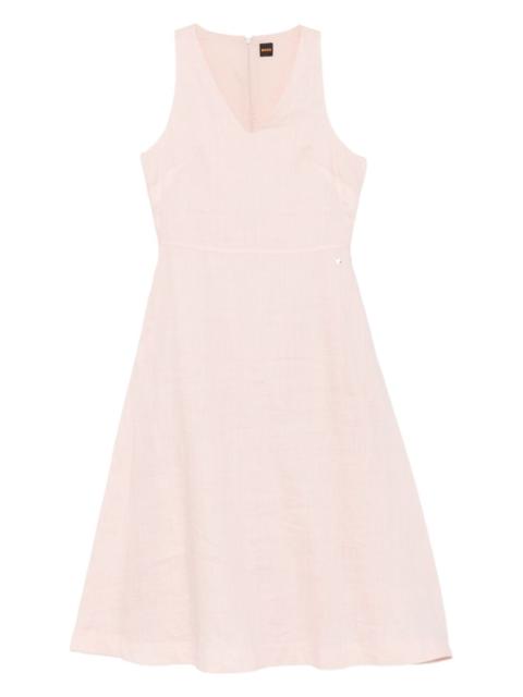 BOSS V-neck midi dress