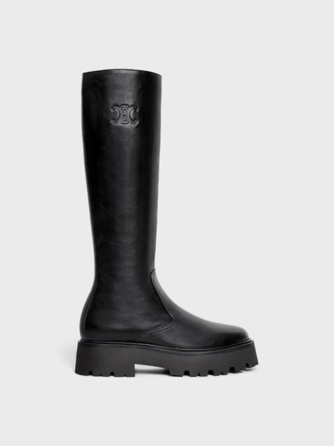 CELINE BULKY ZIPPED BOOT WITH TRIOMPHE in Calfskin