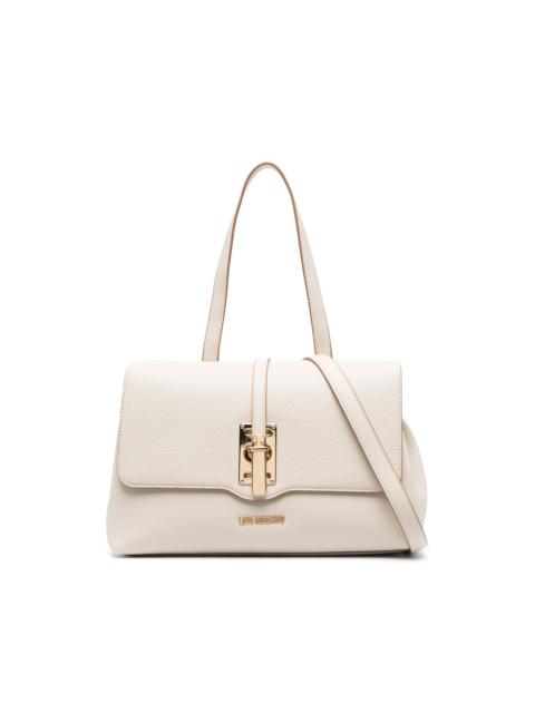 Moschino Love Heart Lock faux-leather shoulder bag