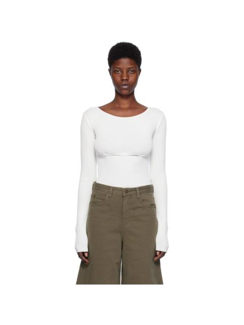 LOW CLASSIC White Cutout Sweater