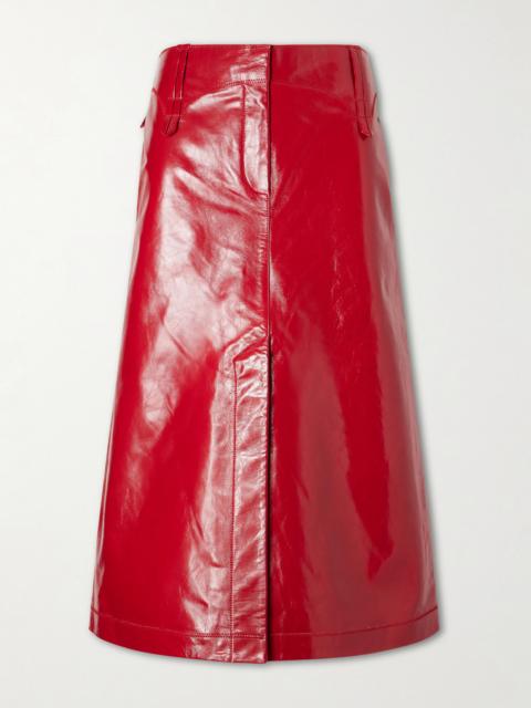 TORY BURCH Leather Midi Skirt