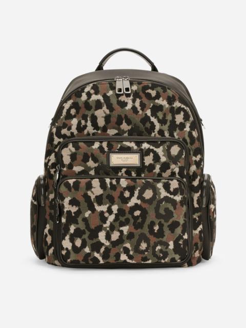 Camouflage jacquard backpack