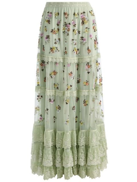 Alice + Olivia ALLEGRA EMBELLISHED MAXI SKIRT