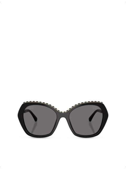 CHANEL CH5547Q Butterfly Acetate Sunglasses