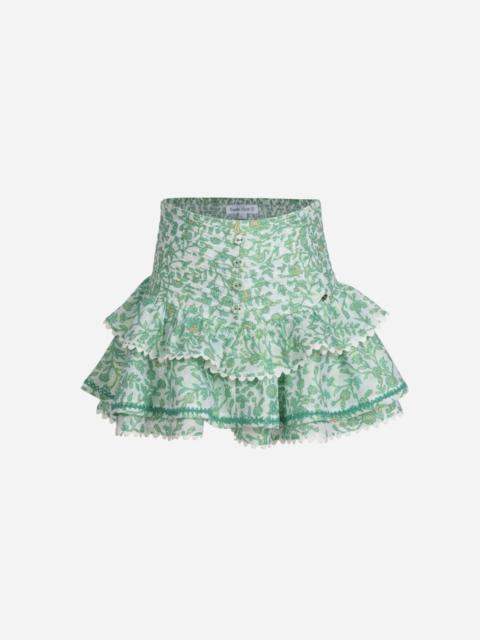 Poupette St Barth Mini Skirt Alizee for girls - Green Lazuli