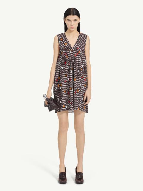 MM6 Maison Margiela Sleeveless V-Neck Printed Dress