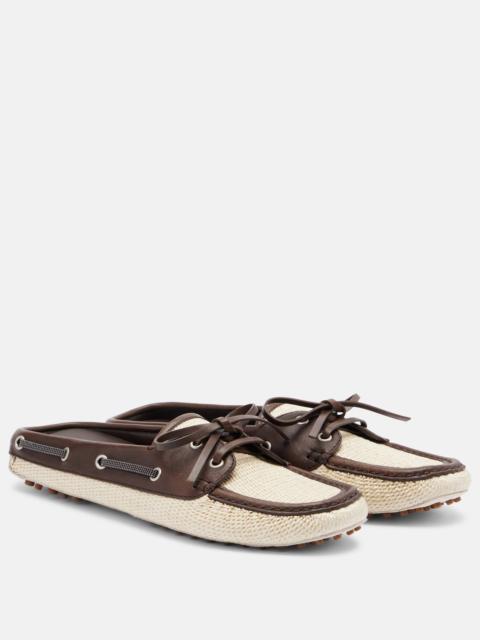 Brunello Cucinelli Monili canvas mules