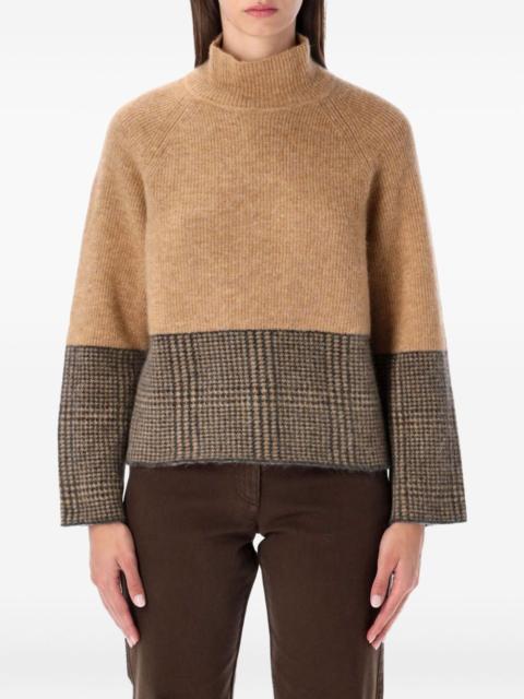 EMPORIO ARMANI turtleneck check knitwear