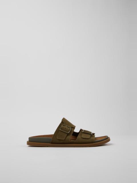 CAMPERLAB Green Suede Leather Sandals for Women.