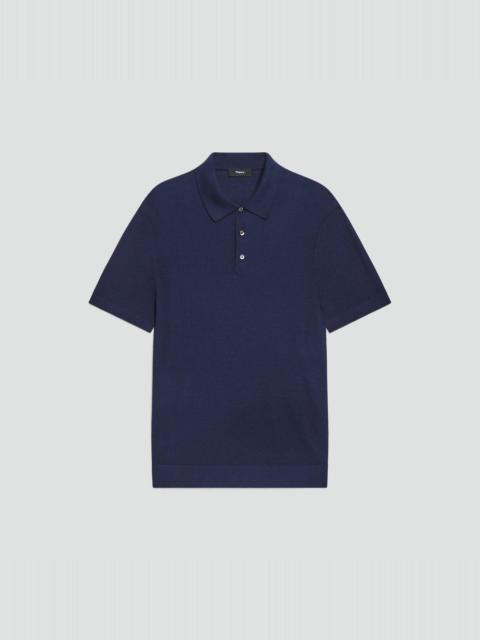 Theory Polo Shirt in Silk-Cotton