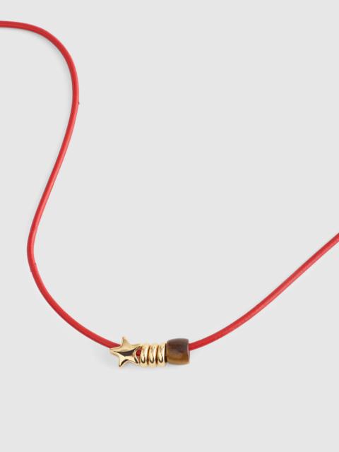 Madewell Semiprecious Charm Leather Choker Necklace