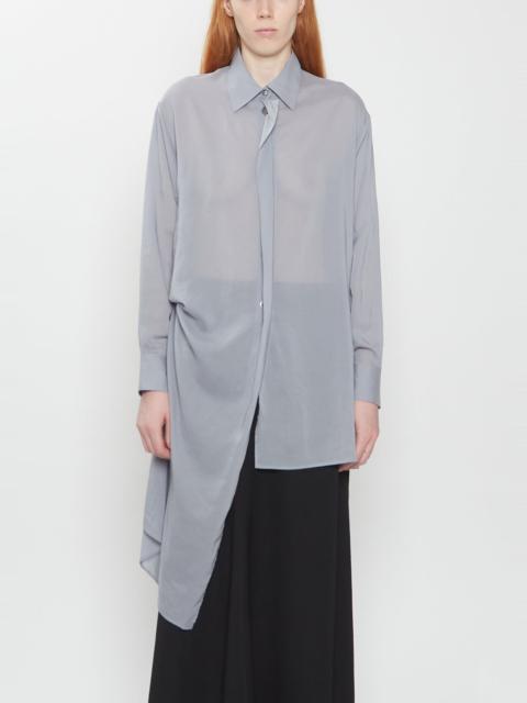 Yohji Yamamoto Tuck and Drape Cellulose Lawn Blouse