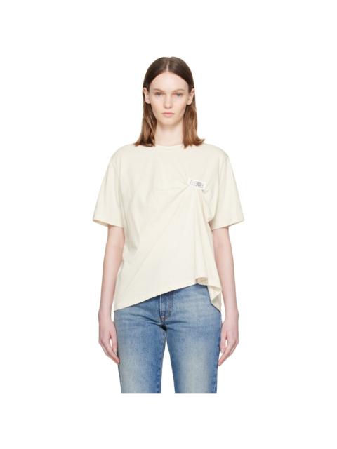 MM6 Maison Margiela Beige Patch T-shirt