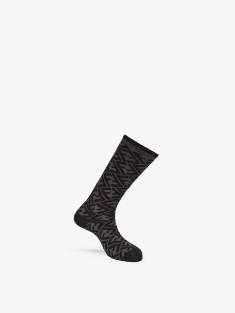 FENDI Gray cotton socks