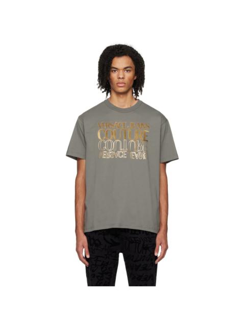 VERSACE JEANS COUTURE Khaki Bonded T-Shirt