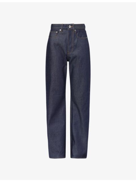 Straight-Leg Denim Jeans