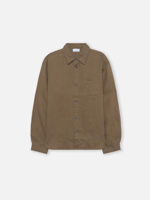 John Elliott LINEN CLOAK BUTTON UP