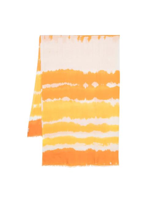 tie-dye silk-blend scarf
