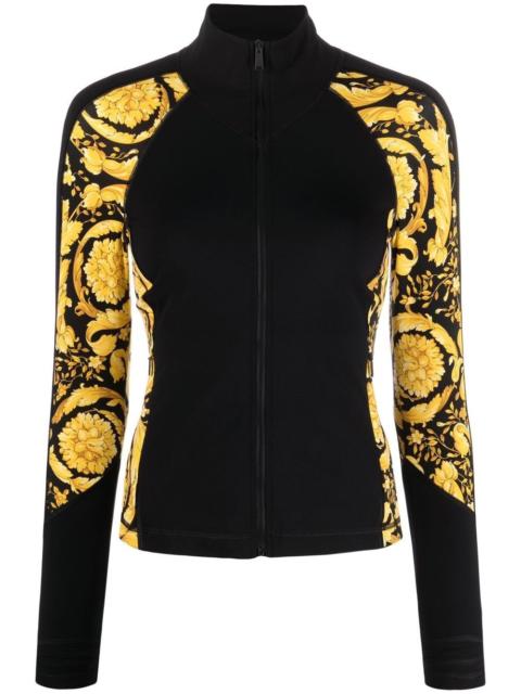 VERSACE baroque-print zip-up jacket