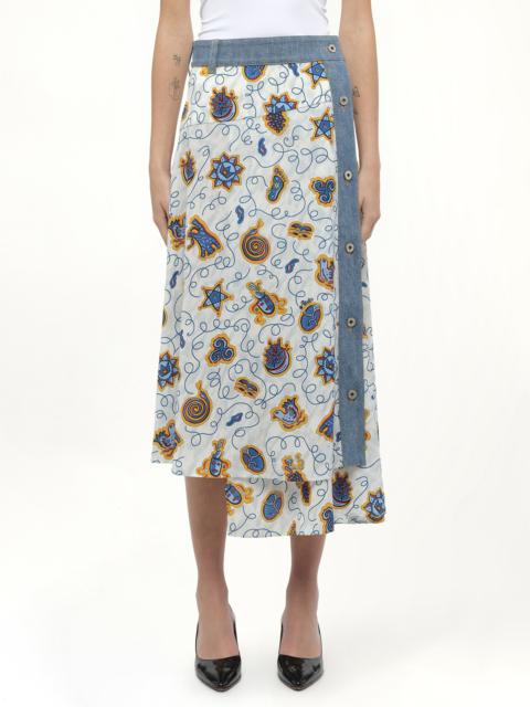 Loewe Loewe x Paula Prt Skirt Denim in White