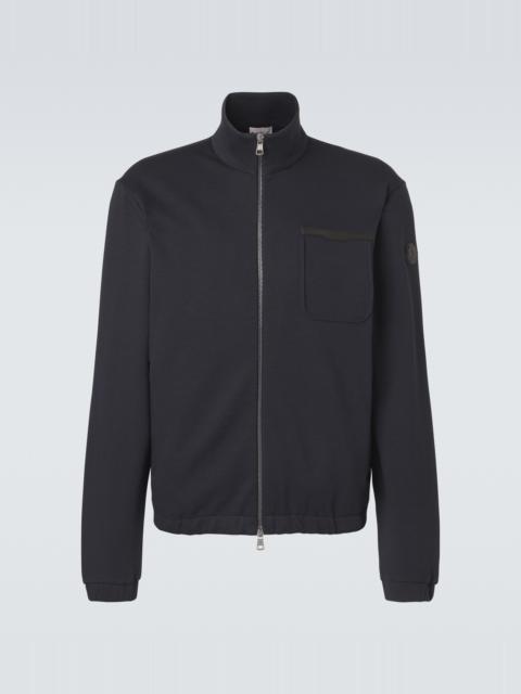 Moncler Cotton-blend zip-up sweater