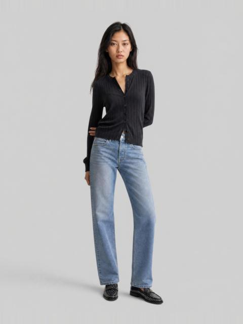 The Kooples BLACK LONG-SLEEVE COTTON TOP