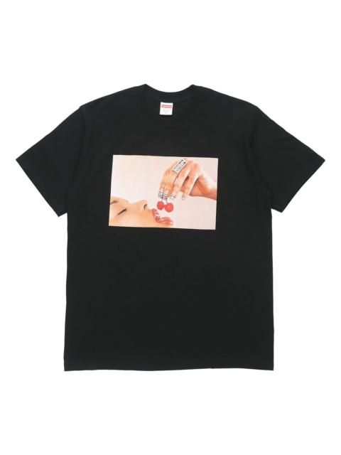 Supreme Supreme SS20 Week 1 Cherries Tee Cherry Round Neck Short Sleeve Unisex Black SUP-SS20-279
