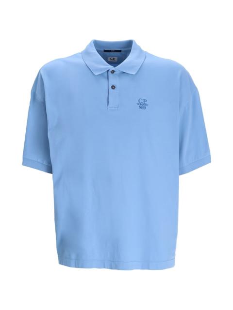 C.P. Company logo-embroidered polo shirt