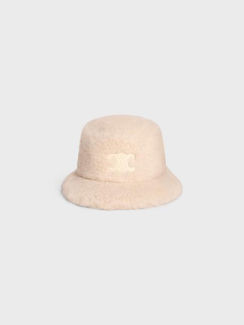 CELINE Triomphe bucket hat in Sherpa cashmere