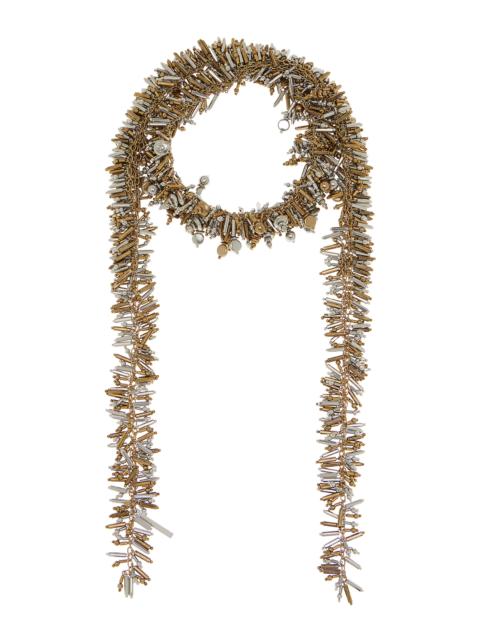 Dries Van Noten Scarf Acrylic and Brass Necklace
