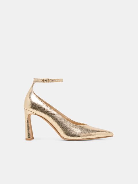 dolce vita KARSIN HEELS GOLD EMBOSSED LEATHER