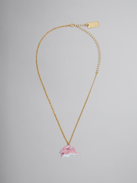 NECKLACE WITH RABBIT PENDANT