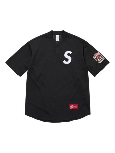 Supreme Supreme SS26 Tokyo Shop S Logo Baseball Henley 'Black' SUP-SS26-344-BLK