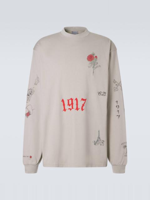 BALENCIAGA Printed cotton jersey T-shirt