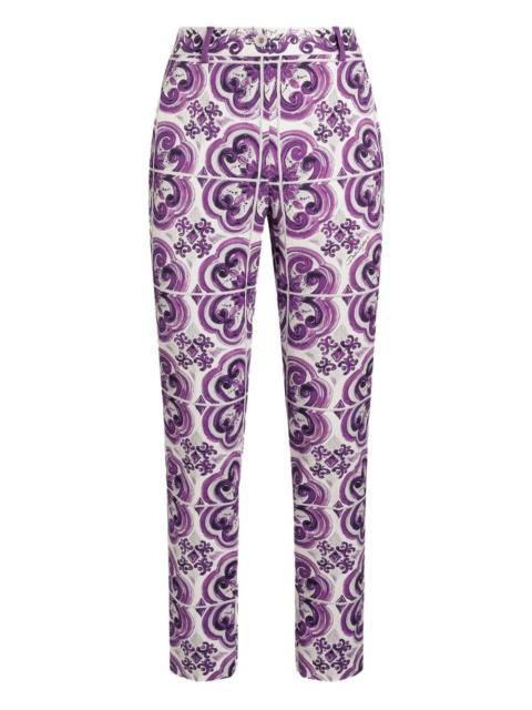 Dolce & Gabbana Majolica-print trousers