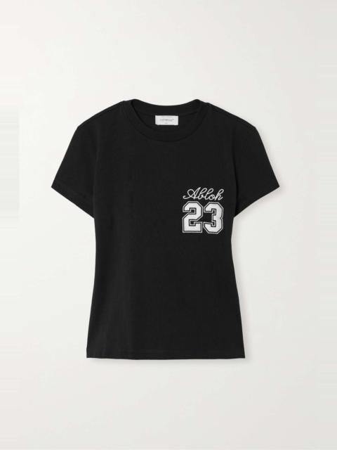 Off-White Embroidered cotton-jersey T-Shirt