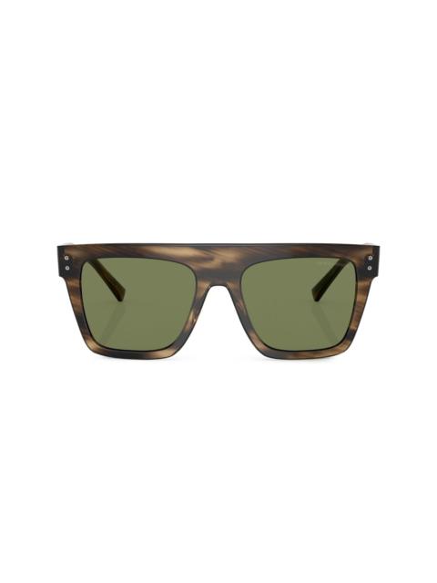 GIORGIO ARMANI tortoiseshell-effect square-frame sunglasses