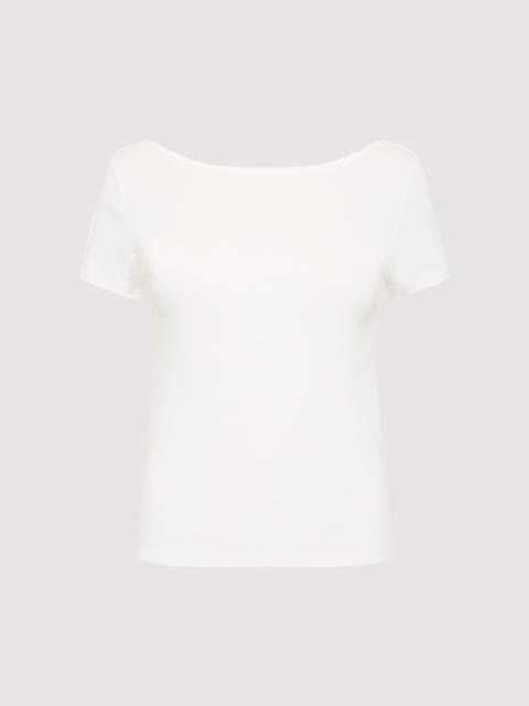 ST. AGNI Organic Cotton Ballet Top - White