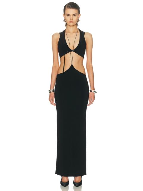 GRACE LING Logo Tag Tie Pillar Skirt